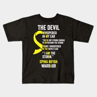 The Devil Spina Bifida Awareness Support Ribbon Kids T-Shirt